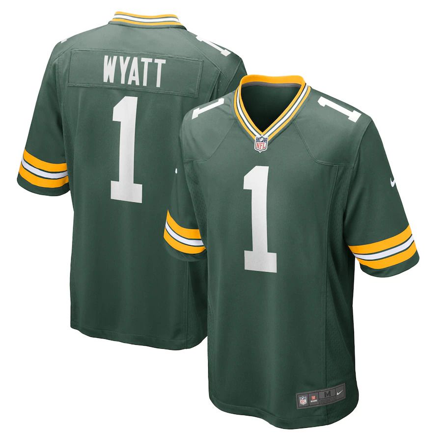Men Green Bay Packers #1 Devonte Wyatt Nike Green 2022 NFL Draft First Round Pick Player Game Jersey->los angeles chargers->NFL Jersey